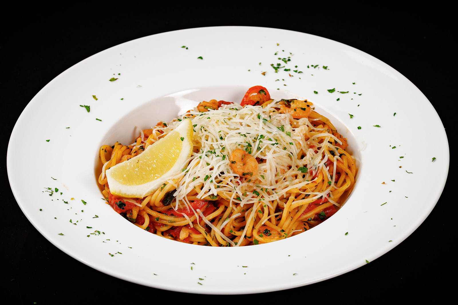 Garnélás spagetti