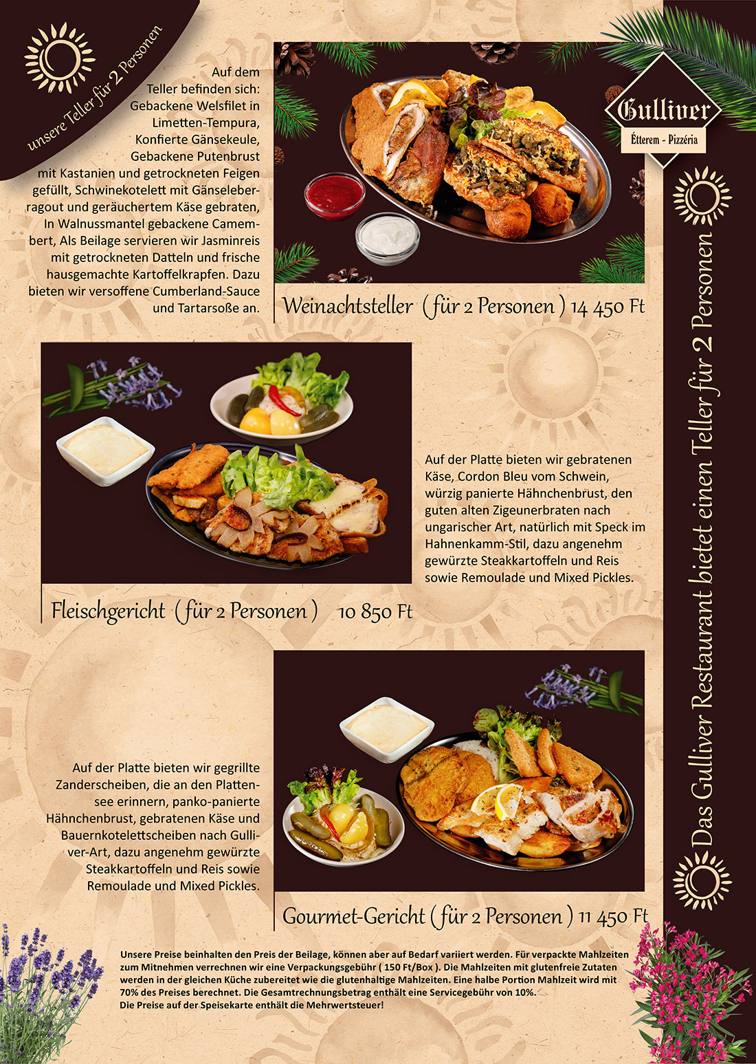Das aktuelle Angebot des Gulliver Restaurants