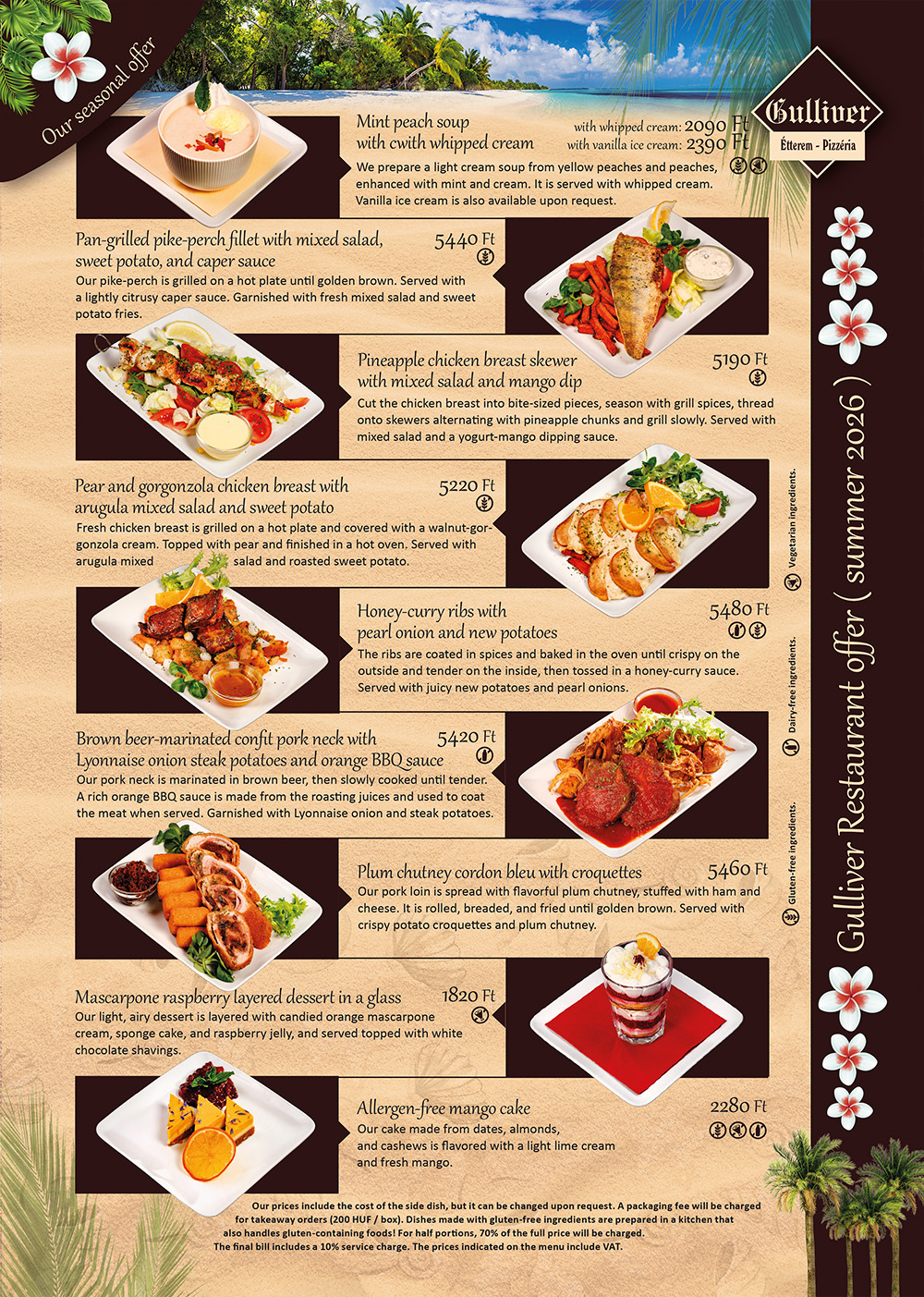 Das aktuelle Angebot des Gulliver Restaurants
